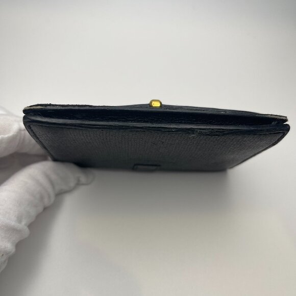 YSL Y Line Compact Wallet  Wallet - Black w/ Gold - Preowned - Picture 4 of 11